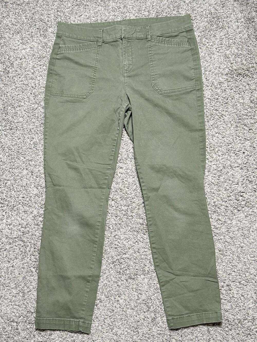 Old Navy Pants Size 10 Green Chino Patch Pocket Ankle